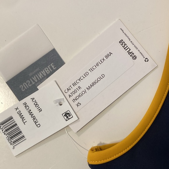 NWT Splits59 Cait Recycled Techflex Bra Indigo/Marigold XS - Picture 5 of 9